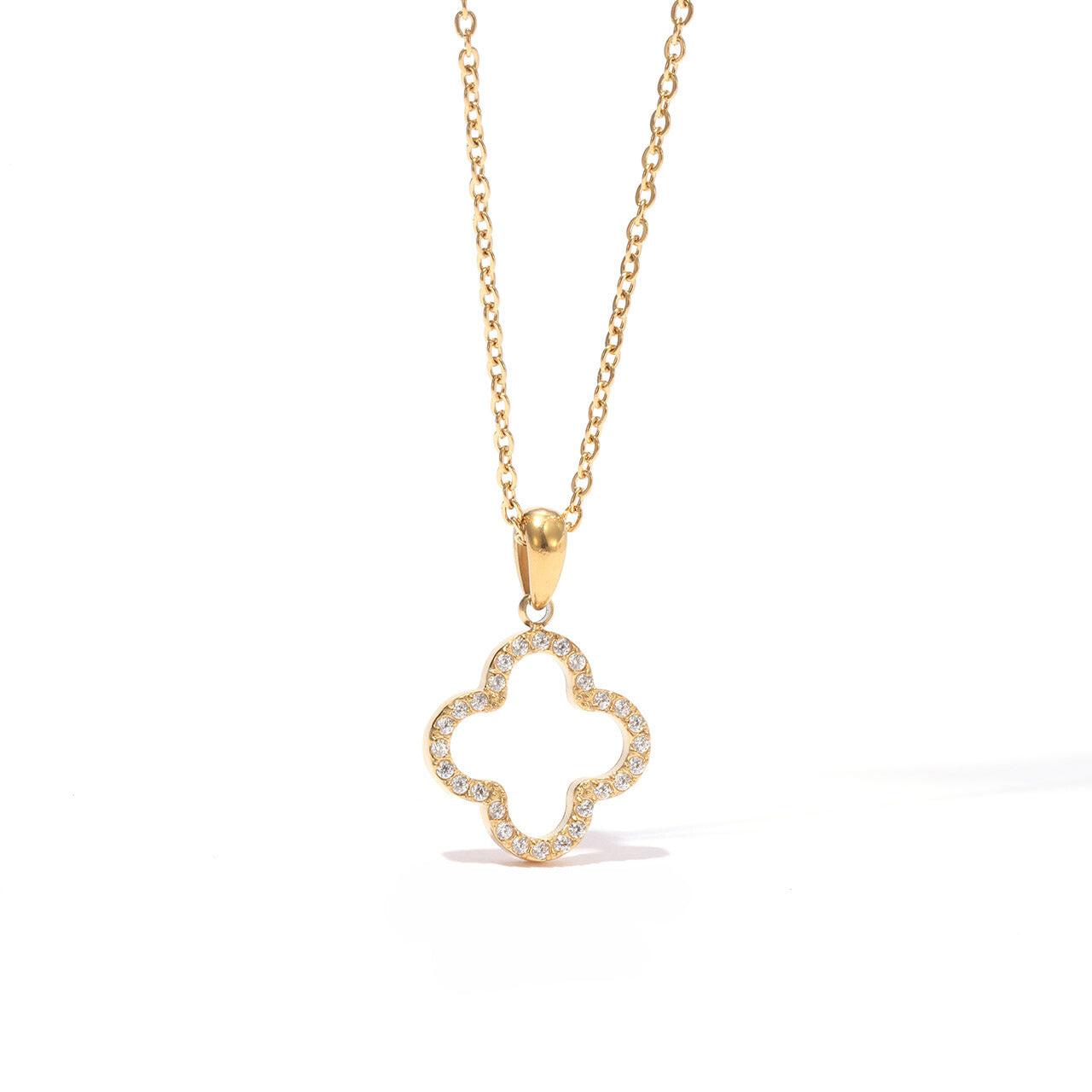 Regal Clover Pendant Necklace